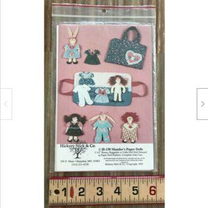 Mandee's Bunny Girl Paper Doll Style Hickory Stick Unused Sewing Pattern H-158